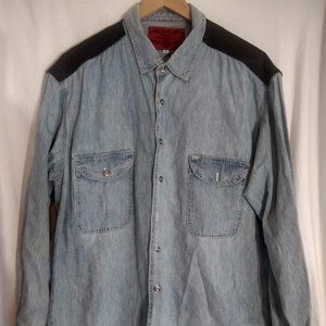 Vintage JNCO Denim Button Down Men's XL Shirt